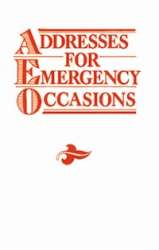 9781589420168 Addresses For Emergency Occasions