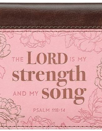 1220000136496 My Strength And My Song Faux Leather Checkbook Cover