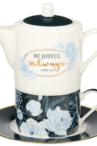 1220000137028 Be Joyful Always Tea For One Tea Set 1 Thessalonians 5:16