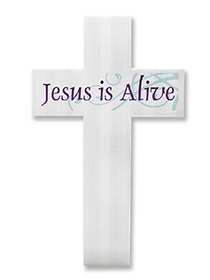 630809031679 Jesus Is Alive Yard Cross