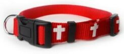 720011900150 Red Non Padded Cross Collar Medium