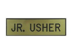 788200450404 Junior Usher Engraved Plastic Badge