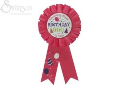 788200788002 Birthday Girl Award Ribbon Badge