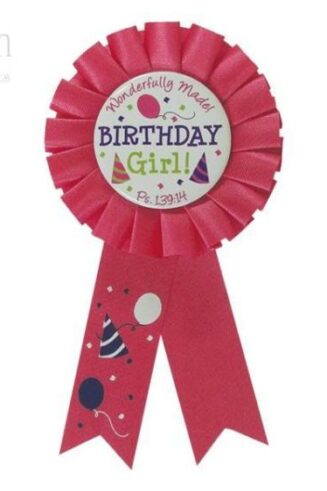 788200788002 Birthday Girl Award Ribbon Badge