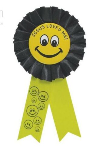 788200788026 Jesus Loves Me Award Ribbon Badge