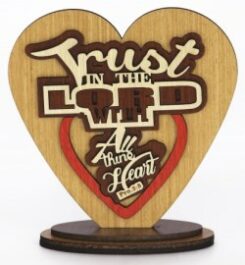 810013850246 Trust In The Lord Wooden Table Topper