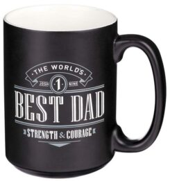 1220000137394 Worlds Best Dad Ceramic Coffee Joshua 1:9
