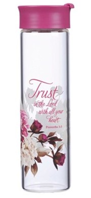 1220000133624 Trust In The Lord Glass Water Bottle