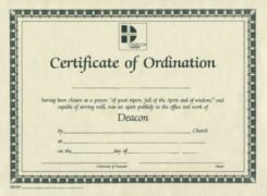 9780805472851 Certificate Of Ordination Deacon