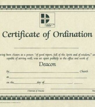 9780805472851 Certificate Of Ordination Deacon