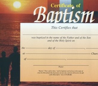 9780805473490 Certificate Of Baptism