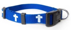 720011900310 Blue Non Padded Cross Collar Large