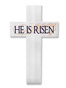 630809031662 He Is Risen Yard Cross