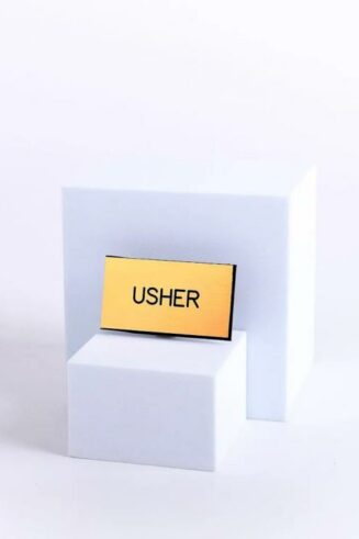 788200450503 Usher Engraved Clip Badge