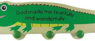 788200524174 Alligator Wood Hanger With Hooks (Plaque)