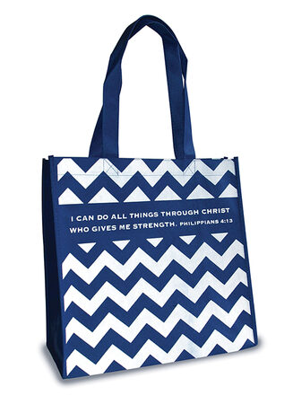 759830227308 Chevron Philippians 4:13 Eco Tote