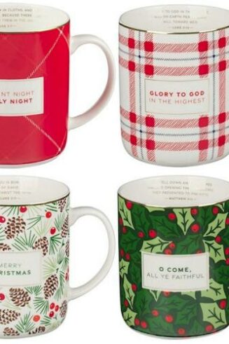 1220000328839 Merry Christmas Plaid Mug Set
