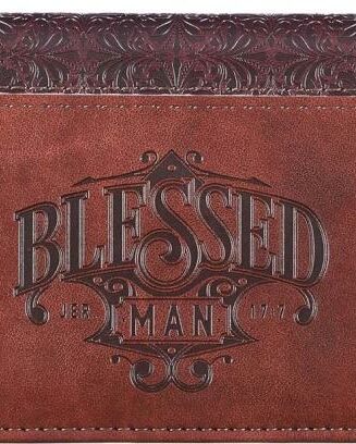 1220000133860 Checkbook Cover Brown Blessed Man