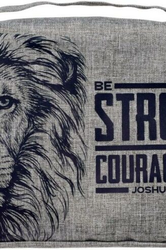 1220000320505 Value Poly-canvas Bible Cover for Men & Women: Strong & Courageous Bold Lion - J