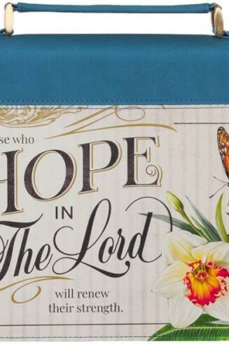 1220000321533 Vibrant Blue Floral Fashion Bible Cover for Women: Hope in the Lord - Isa. 40:31