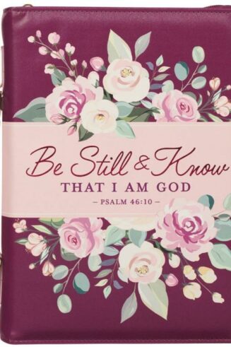 1220000325128 Fashion Vegan Leather Bible Cover for Women: Be Still & Know Inspirational Scrip