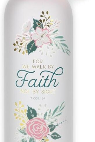 1220000328167 Inspirational BPA-Free Frosted Glass Reusable Water Bottle for Women: Walk by Fa